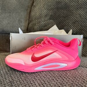 Nike Kids Pink and Red Sneakers-Great Basketball shoes